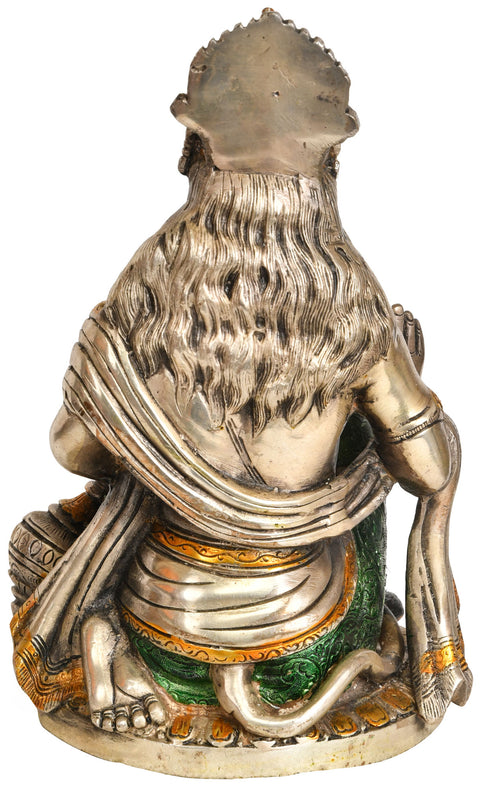 9" Blessing Lord Hanuman In Brass | Handmade | Made In India