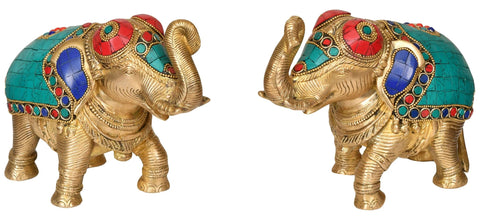 Pair of Elephant with Upraised Trunks (Supremely Auspicious Accroding to Vastu)