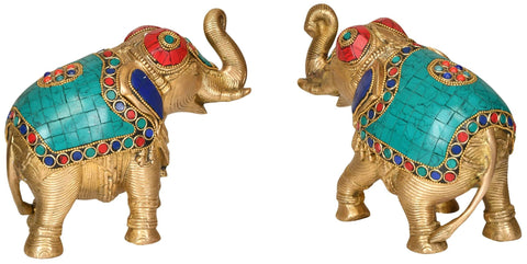 Pair of Elephant with Upraised Trunks (Supremely Auspicious Accroding to Vastu)