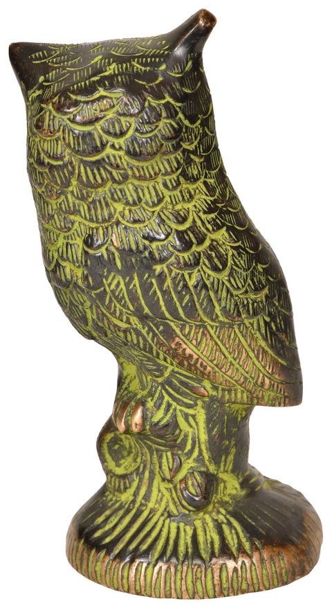 Owl Statue Crafted from Brass | Decorative Bird Statues