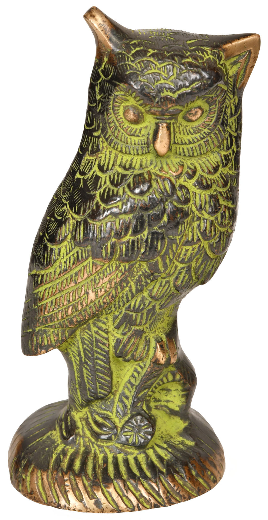 Brass Owl Statue for Home Decor Handmade Decorative Bird