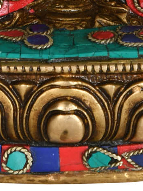 8" Bhumi-Sparsha Buddha (Tibetan Buddhist) In Brass | Handmade | Made In India