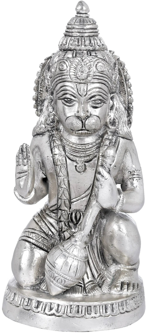5" Hanuman Brass Statue Handmade for Pooja