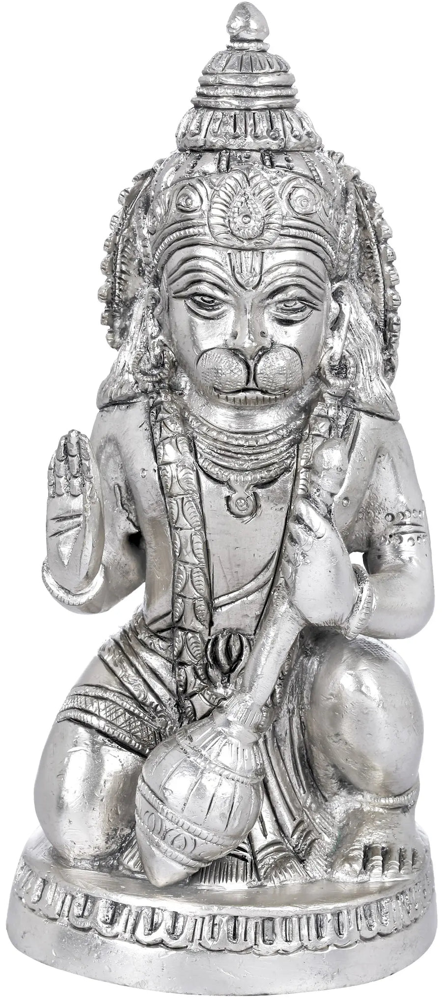 5" Hanuman Brass Statue Handmade for Pooja