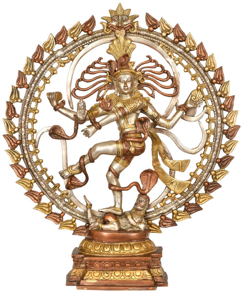 19" Nataraja in OM Handmade Brass Statue
