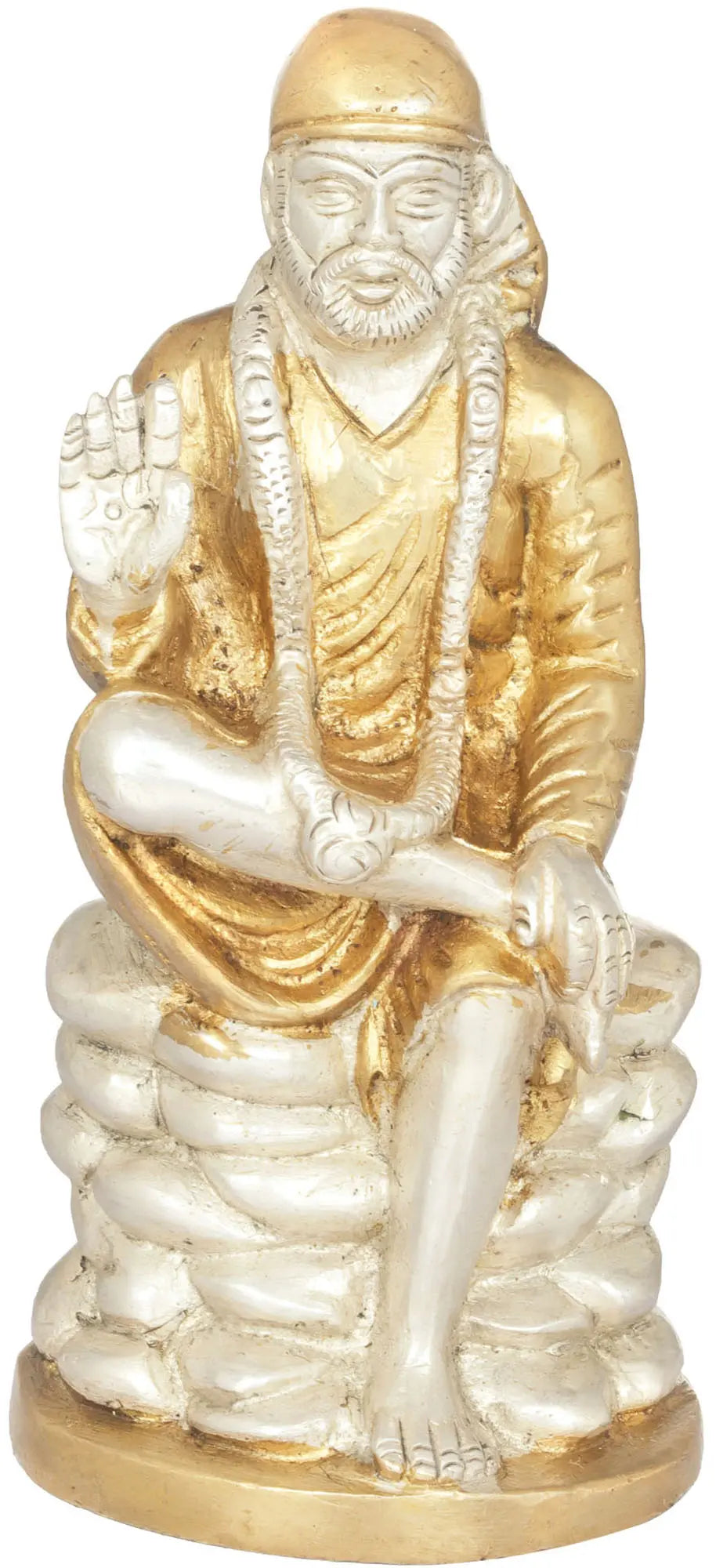 6" Shirdi Sai Baba In Brass | Handmade | Made In India