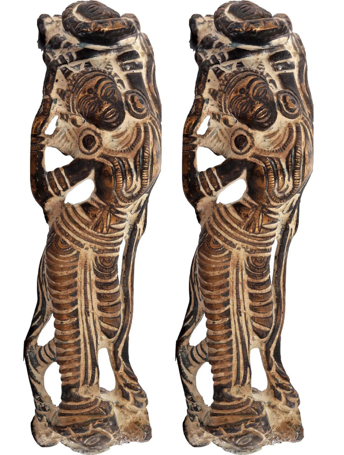 Nymph Brass Door Handles Khajuraho Inspired Sculpture