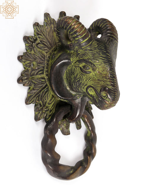 6" Brass Goat Door Knocker