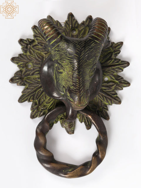 6" Brass Goat Door Knocker