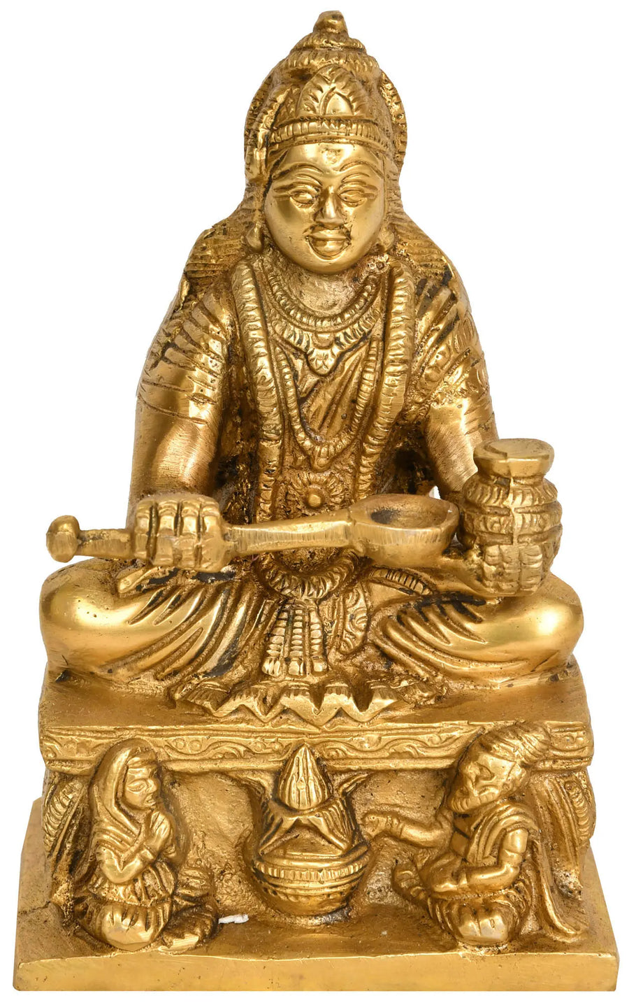 5" Goddess Annapurna Handmade Brass Statue for Pooja