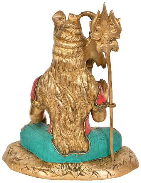 10" Mahayogi Shiva In Brass | Handmade | Made In India