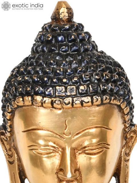 8" Lord Buddha in Bhumisparsha Mudra (Tibetan Buddhist) In Brass | Handmade | Made In India