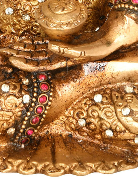 8" Lord Buddha in Bhumisparsha Mudra (Tibetan Buddhist) In Brass | Handmade | Made In India