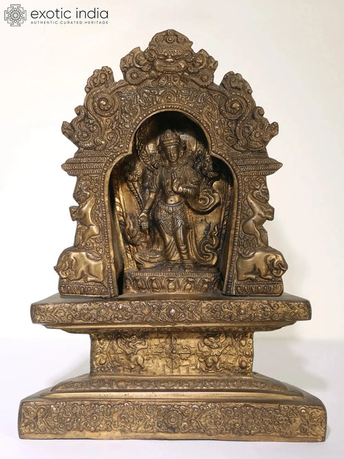 11" Brass Goddess Tara Temple Statue Handmade