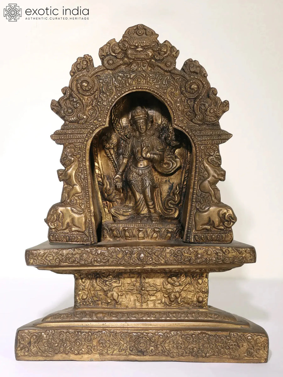 11" Brass Goddess Tara Temple Statue Handmade