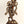 23" Apsara Statue with Peacock Applying Vermillion | Handmade Brass Murti