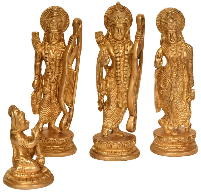 6" Rama Darbar Handmade Brass Statue