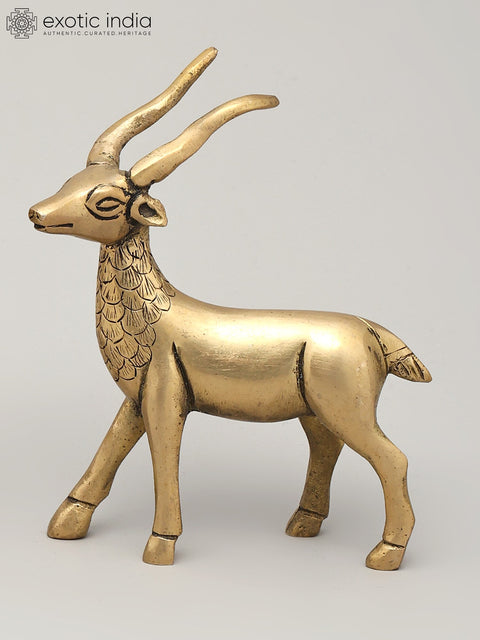 Pair of Deer Brass Figurines | Animal Statue for Decor