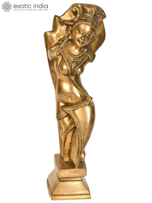 14" Khajuraho Brass Statue Handmade