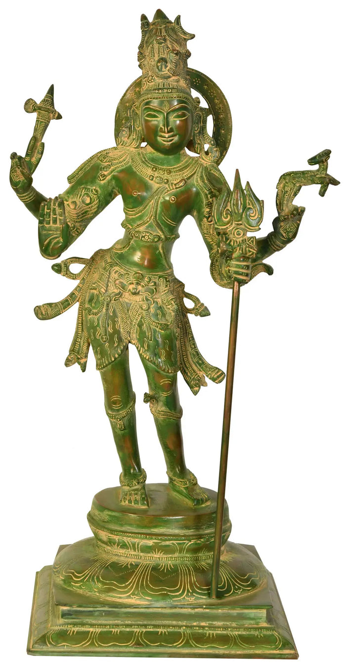 20" Lord Shiva as Pashupatinath In Brass | Handmade | Made In India