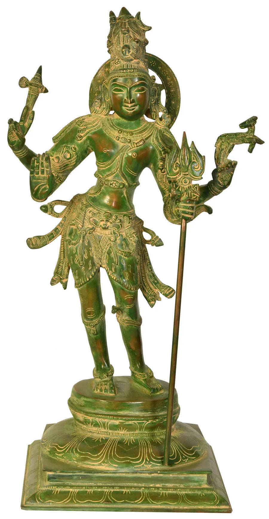 20" Lord Shiva Pashupatinath Brass Statue Handmade