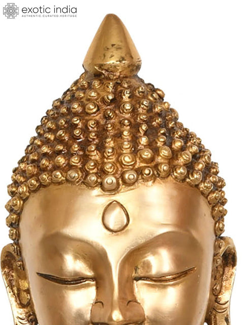 14" Lord Buddha in Bhumisparsha Mudra In Brass | Handmade | Made In India