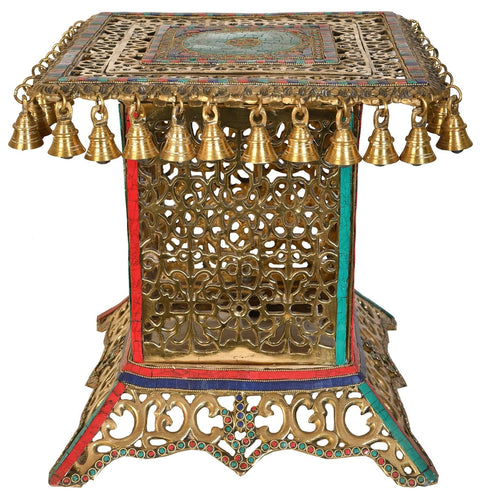 Decorated Lattice Chowki (Pedestal)