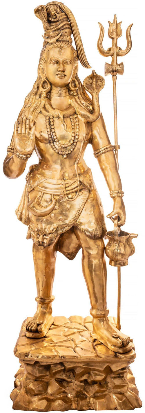 79" Ascetic Monk Brass Statue Handmade