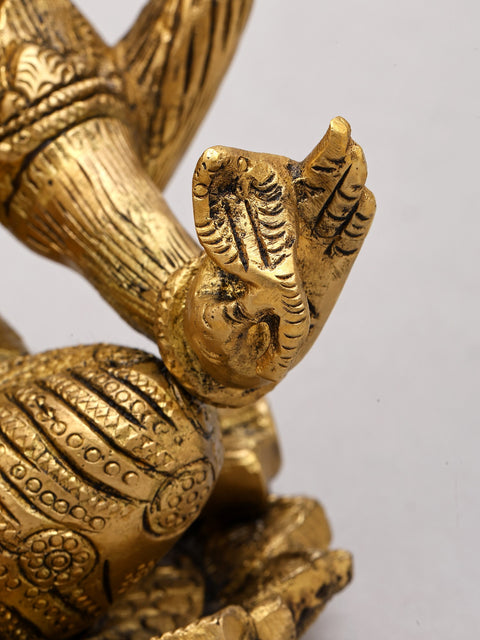 6" Small Blessing Lord Varaha In Brass | Handmade | Made In India