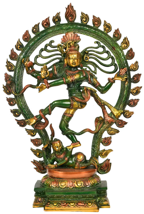 21" Nataraja Handmade Brass Statue for Home Decor