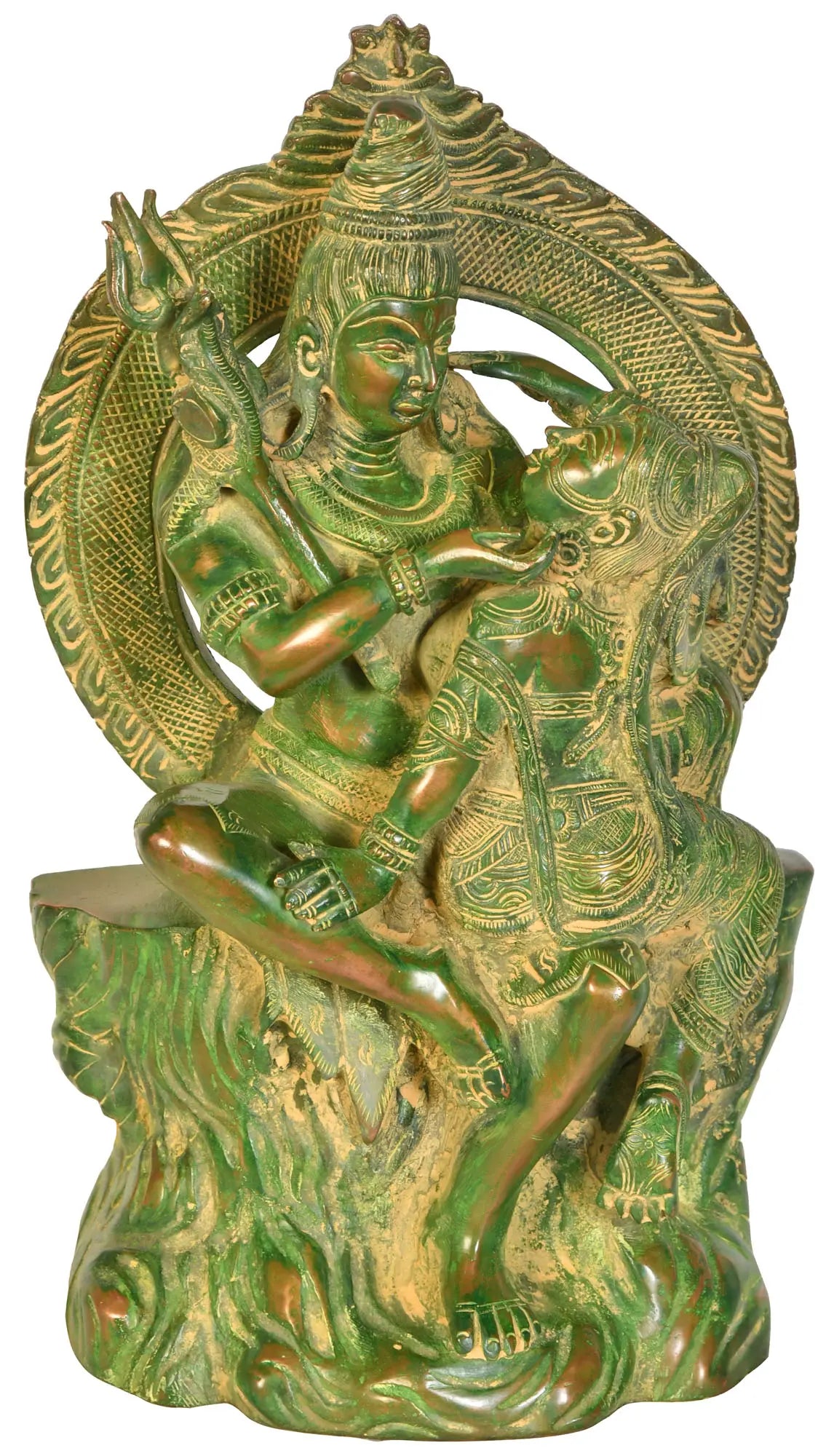 12" Shiva Parvati In Brass | Handmade | Made In India