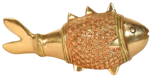 Brass Fish Figurine for Home Decor