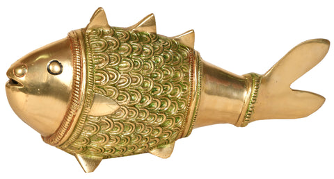 Brass Fish Figurine | Fish and Water Statue