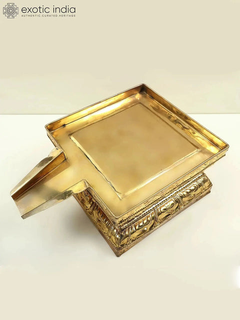 6" Abhisheka Patra from South India for Abhishekam in Brass