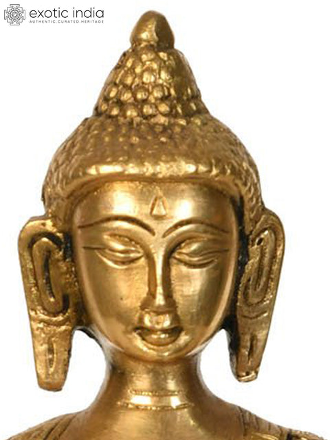 11" Tibetan Buddhist Standing Lord Buddha In Brass | Handmade | Made In India