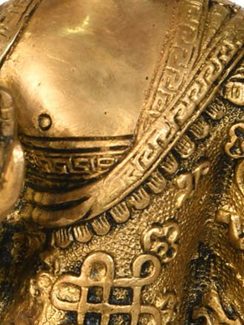 11" Tibetan Buddhist Standing Lord Buddha In Brass | Handmade | Made In India