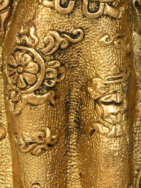 11" Tibetan Buddhist Standing Lord Buddha In Brass | Handmade | Made In India