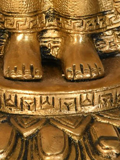 11" Tibetan Buddhist Standing Lord Buddha In Brass | Handmade | Made In India