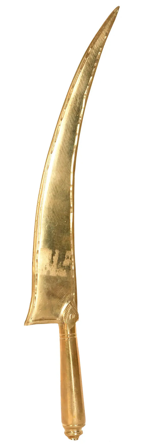 12" Brass Yajna Knife Handmade Idol