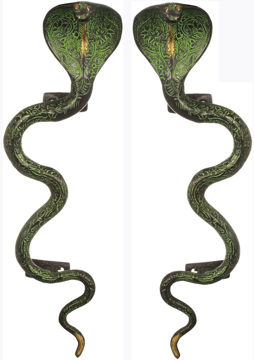 Brass Snake Door Handles Handmade