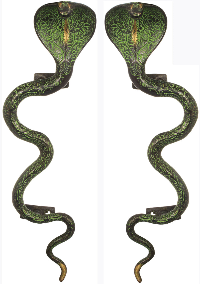 Brass Snake Door Handles Handmade