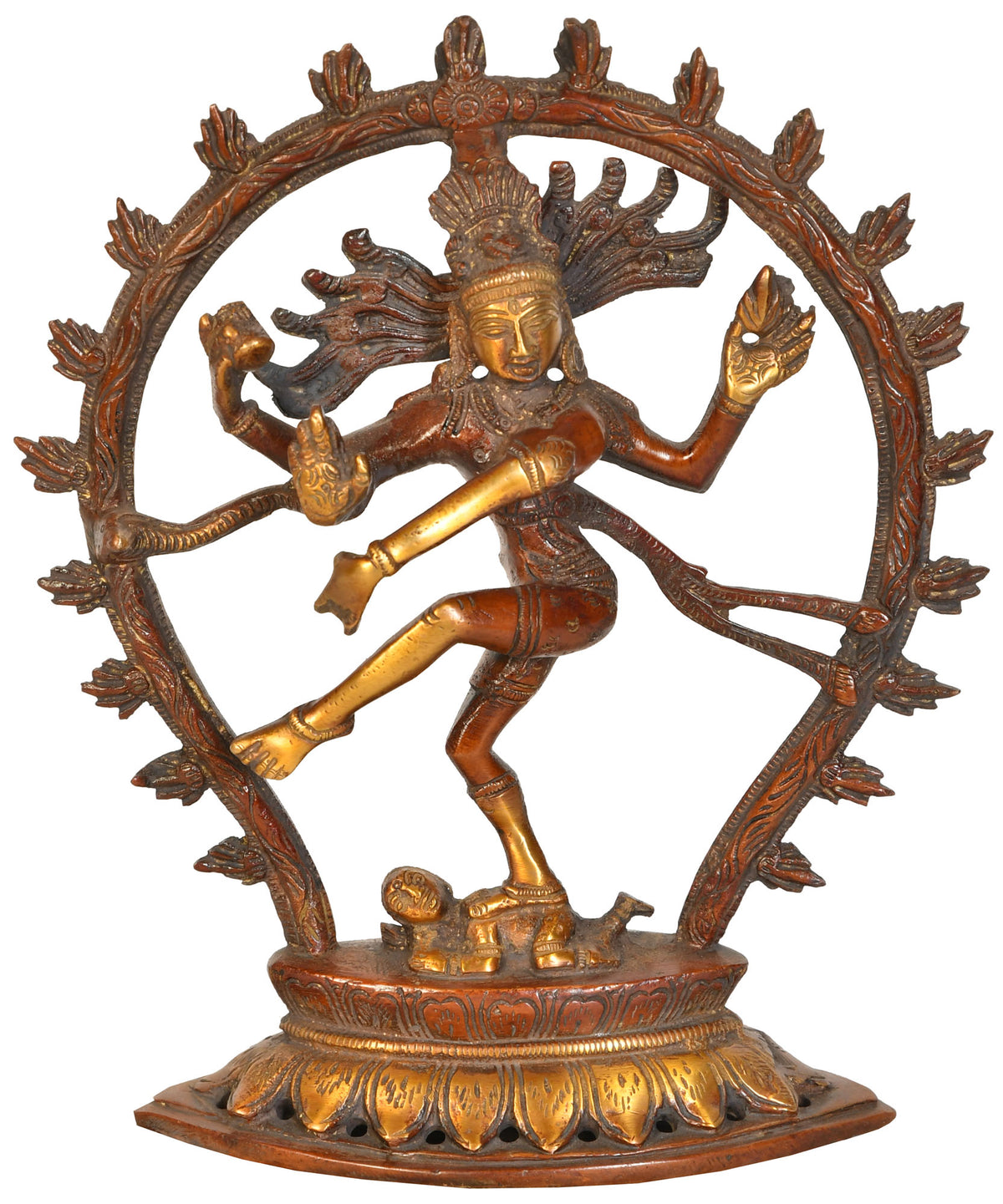 8" Nataraja Brass Figurine | Handmade Statue | Made in India