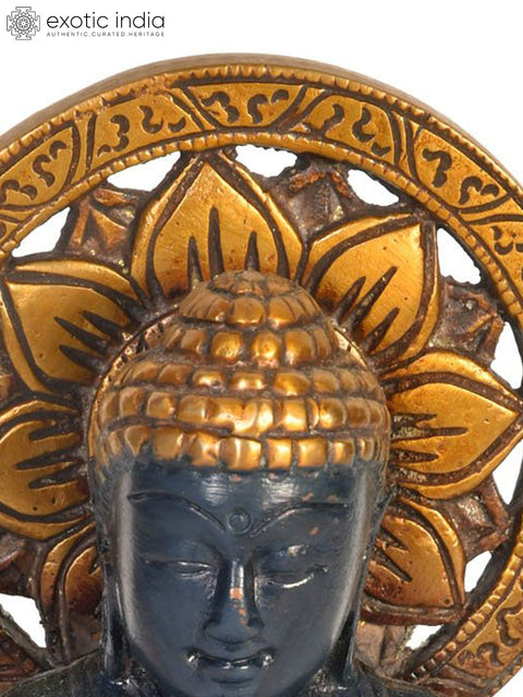 7" Tibetan Buddhist Deity Buddha in Dharmachakra Mudra In Brass | Handmade | Made In India