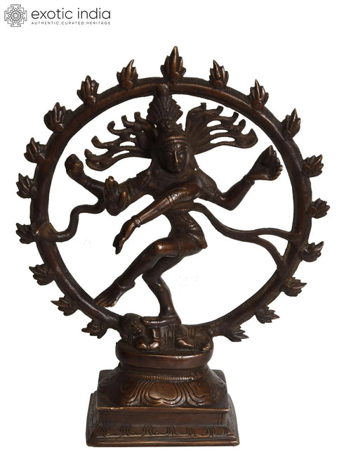 9" Nataraja Handmade Brass Statue for Pooja