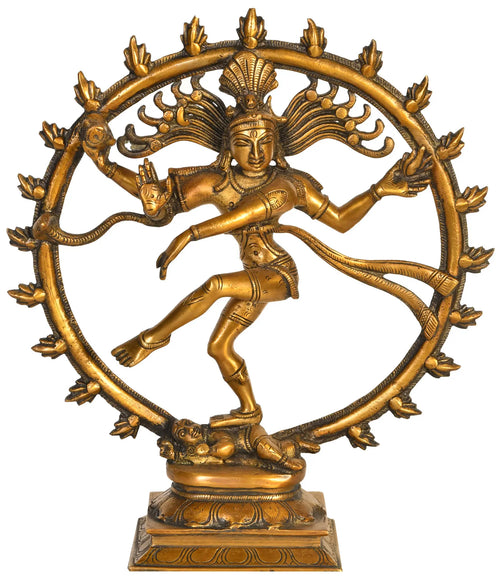 11" Nataraja Handmade Brass Statue for Home Decor