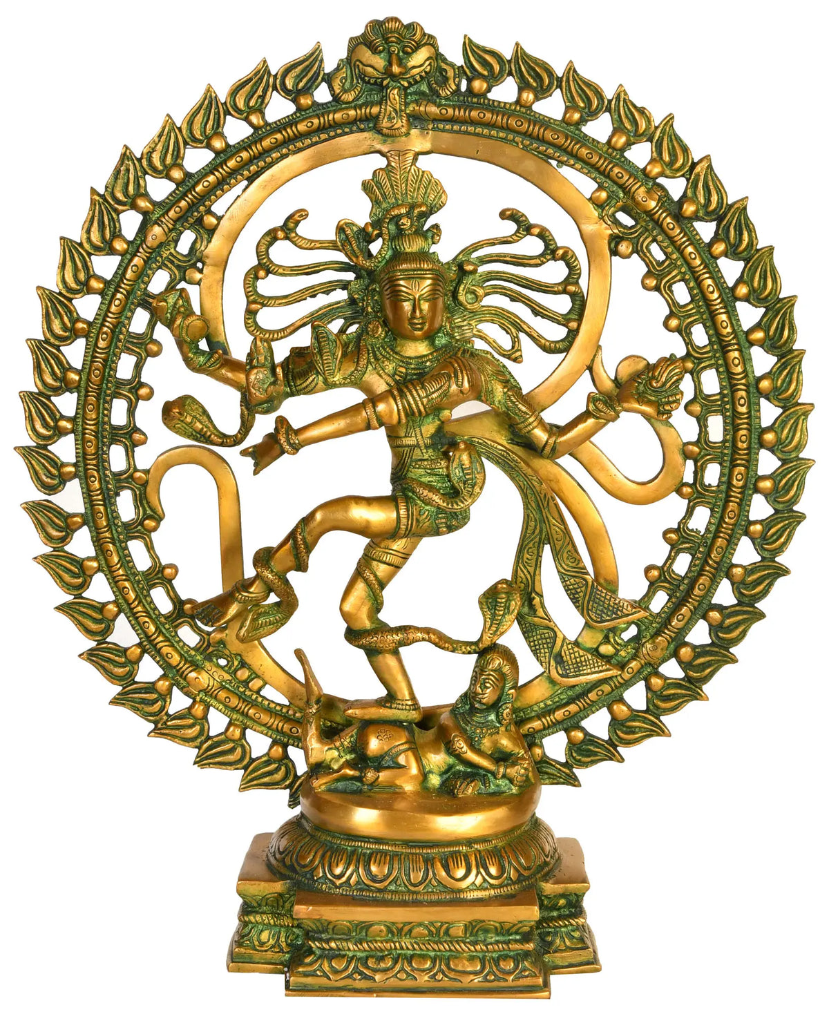 19" Nataraja in OM (AUM) In Brass | Handmade | Made In India