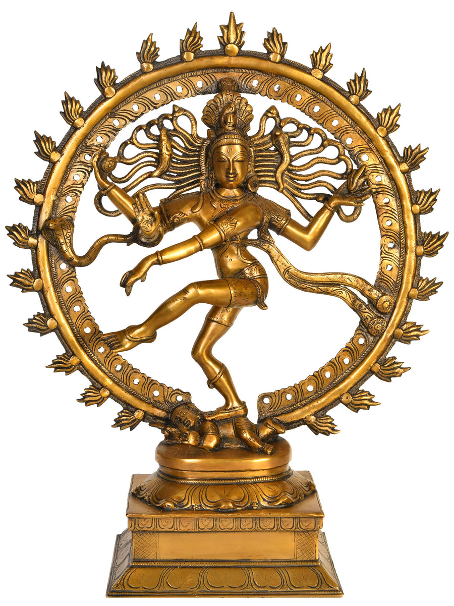 21" Handmade Nataraja Brass Statue for Home Decor