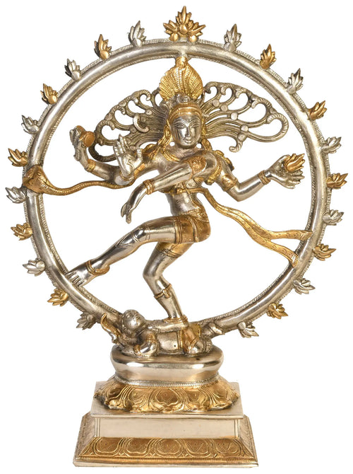 13" Nataraja Brass Statue Handmade Home Decor