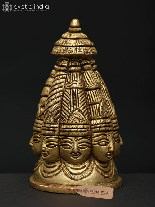 3" Small Brass Ashta Mukhalingam Idol for Pooja