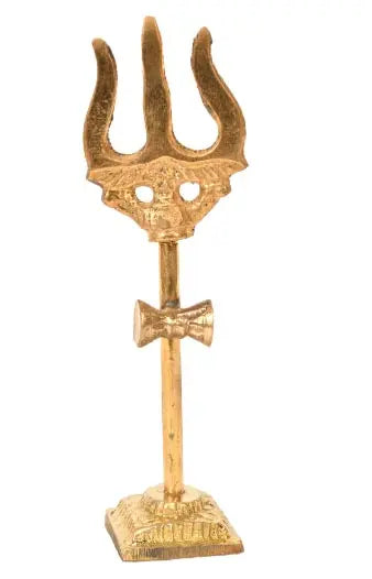 Shiva's Trident Brass Statue Handmade Home Decor